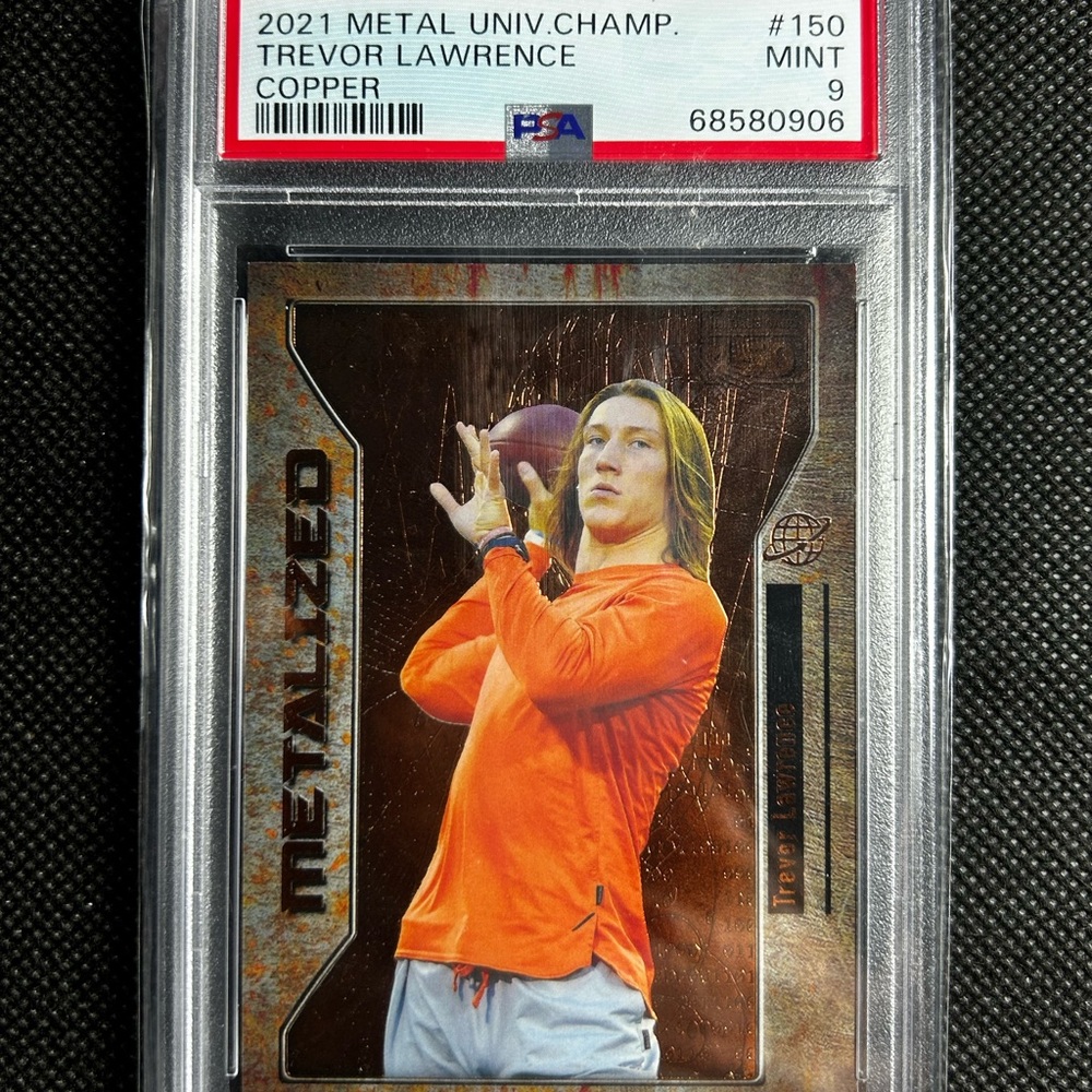 2021 Metal universe Trevor Lawrence copper rc rookie psa 9 mint